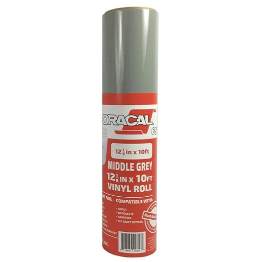 12.125" x 10ft Roll of Oracal 651 Middle Grey Craft Vinyl