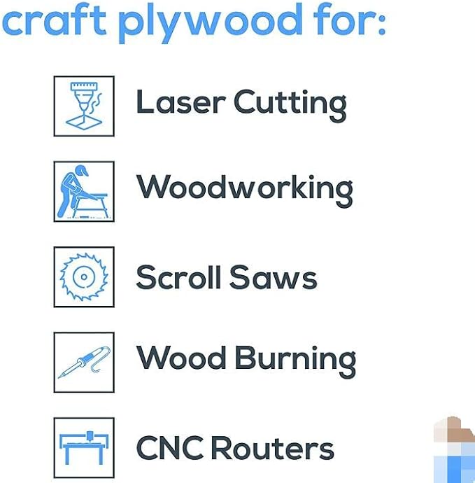 Plywood 12Pcs, 2MM 1/8" x 12" x 20" Inch, School Projects and DIY Projects
