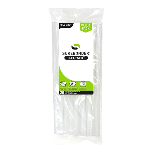Surebonder Full Size Hot Glue Sticks Long, 10-Inch x 0.43-Inch