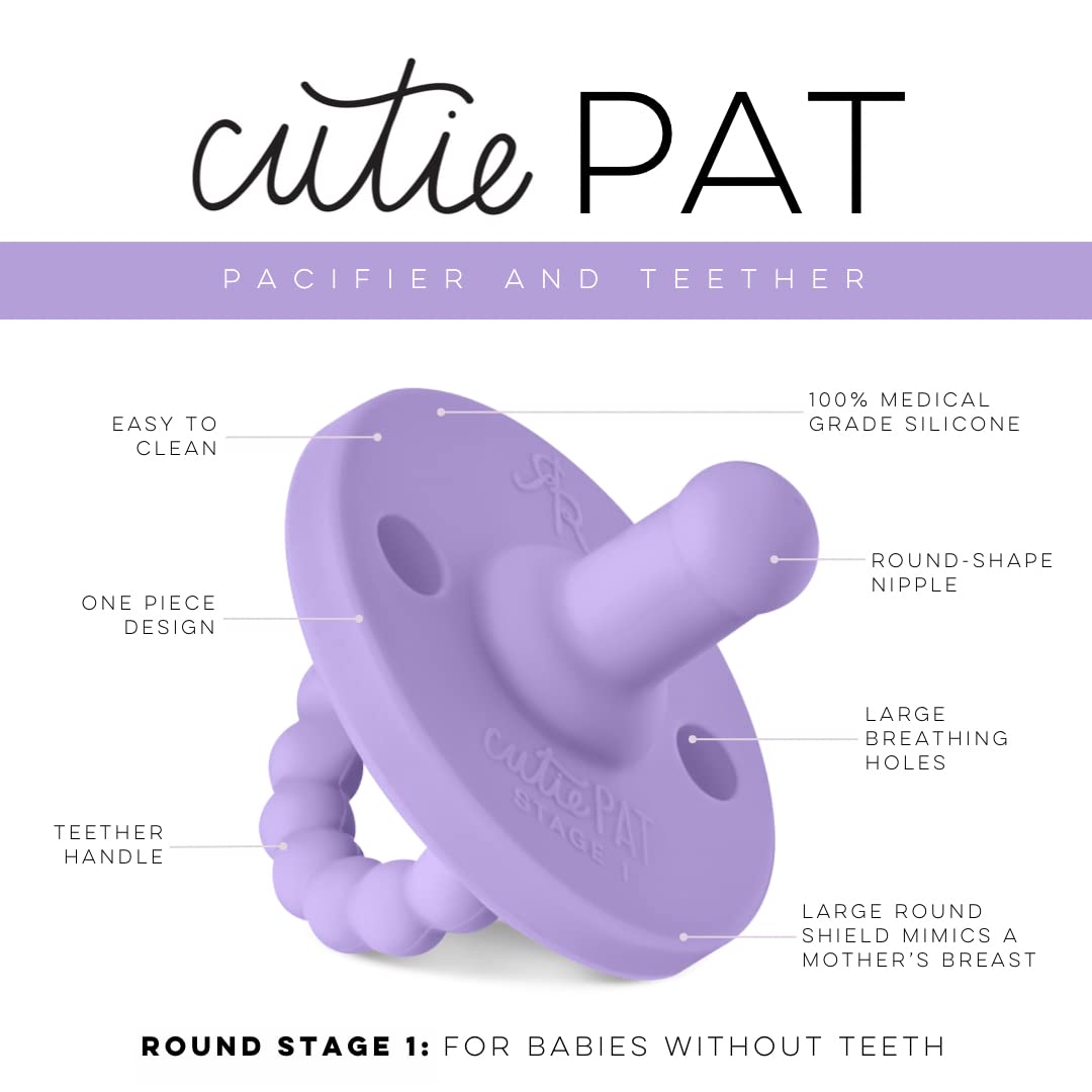 Ryan & Rose Cutie PAT Pacifier Teether (Stage 1, Orchid)