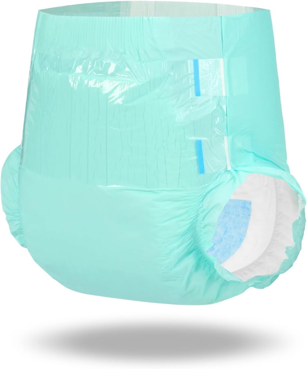 Littleforbig Adjustable Tapes Adult Diaper 2 Pieces - ABDry Ultra Absorbent Diapers Green (Large 36"-48")