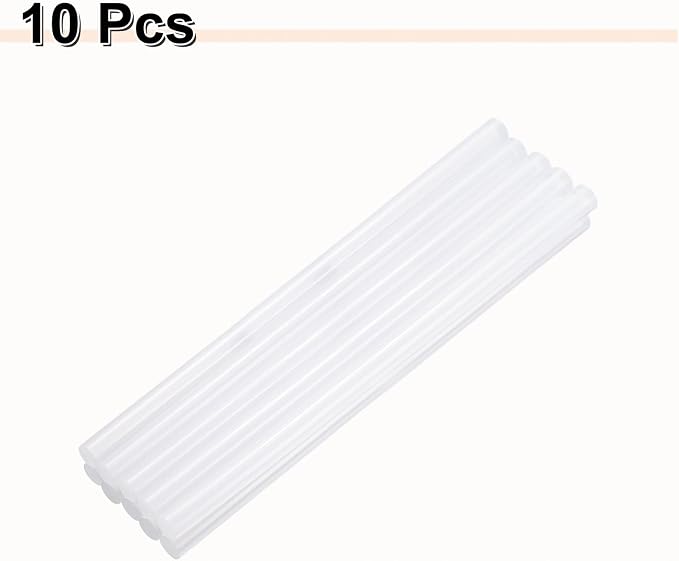 HARFINGTON 10pcs Hot Glue Sticks 0.43" Dia x 10.63" Long EVA Mini Hot Melt