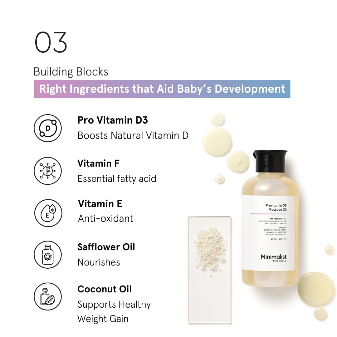 Minimalist Baby Massage Oil with Provitamin D3