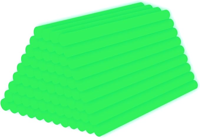 72 Pack Glow in The Dark Glue Sticks Bulk, 0.27x4 Mini Hot Glue Sticks
