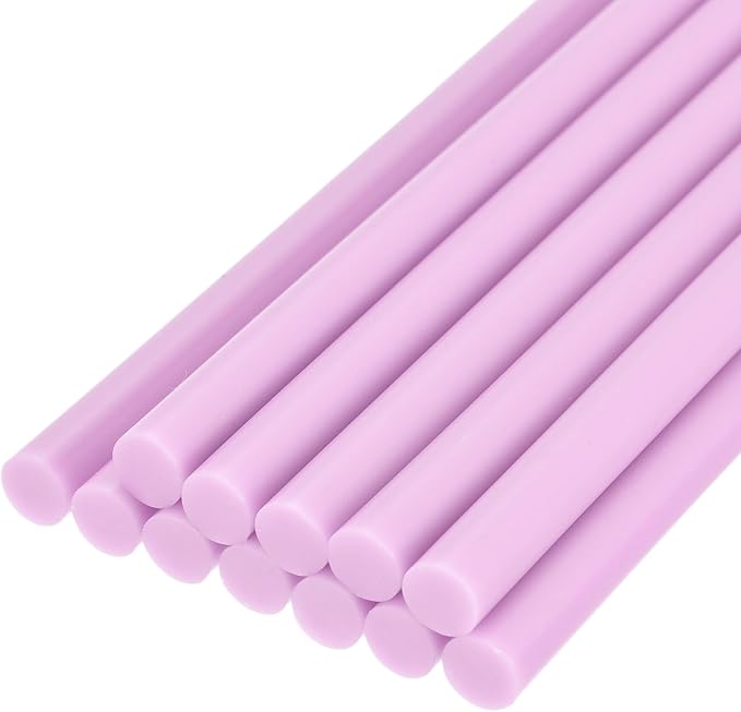 uxcell Mini Hot Glue Sticks for Glue Gun 7mm x 200mm Light Pink 12pcs