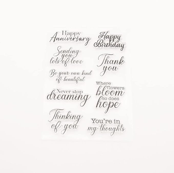 Happy Anniversary Greetings Blessings Silicone Clear Stamps Cards
