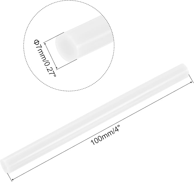 uxcell 20pcs Hot Glue Sticks for Glue Gun 7mm/0.27-inch x 4-inch Mini Hot Melt