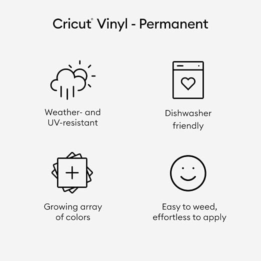 Cricut Bulk Premium Vinyl Black – Permanent