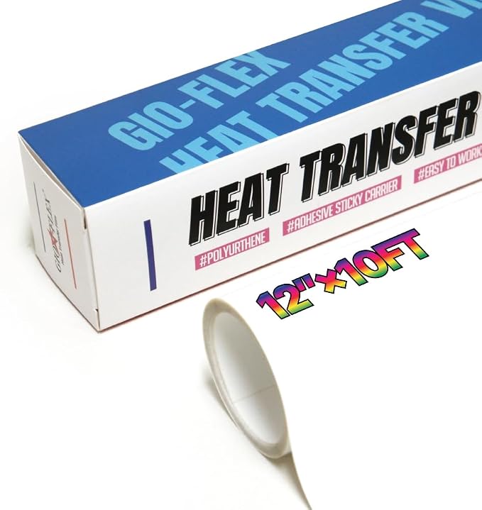 PU Heat Transfer Vinyl 12"×10ft Roll White – HTV
