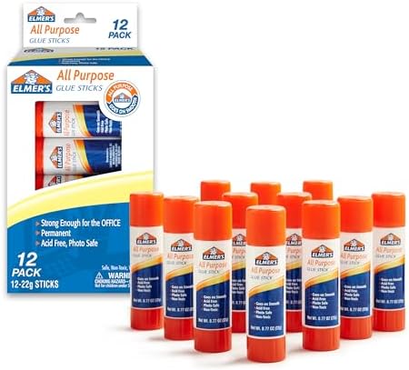 Elmer's All Purpose Glue Sticks, Washable & Non-Toxic, 22 Grams, Craft Projects