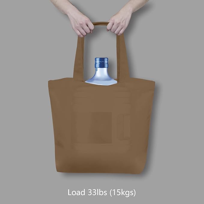 TOPDesign 1-Pack Super Strong Large 12oz Cotton Canvas Tote Bag, Reusable