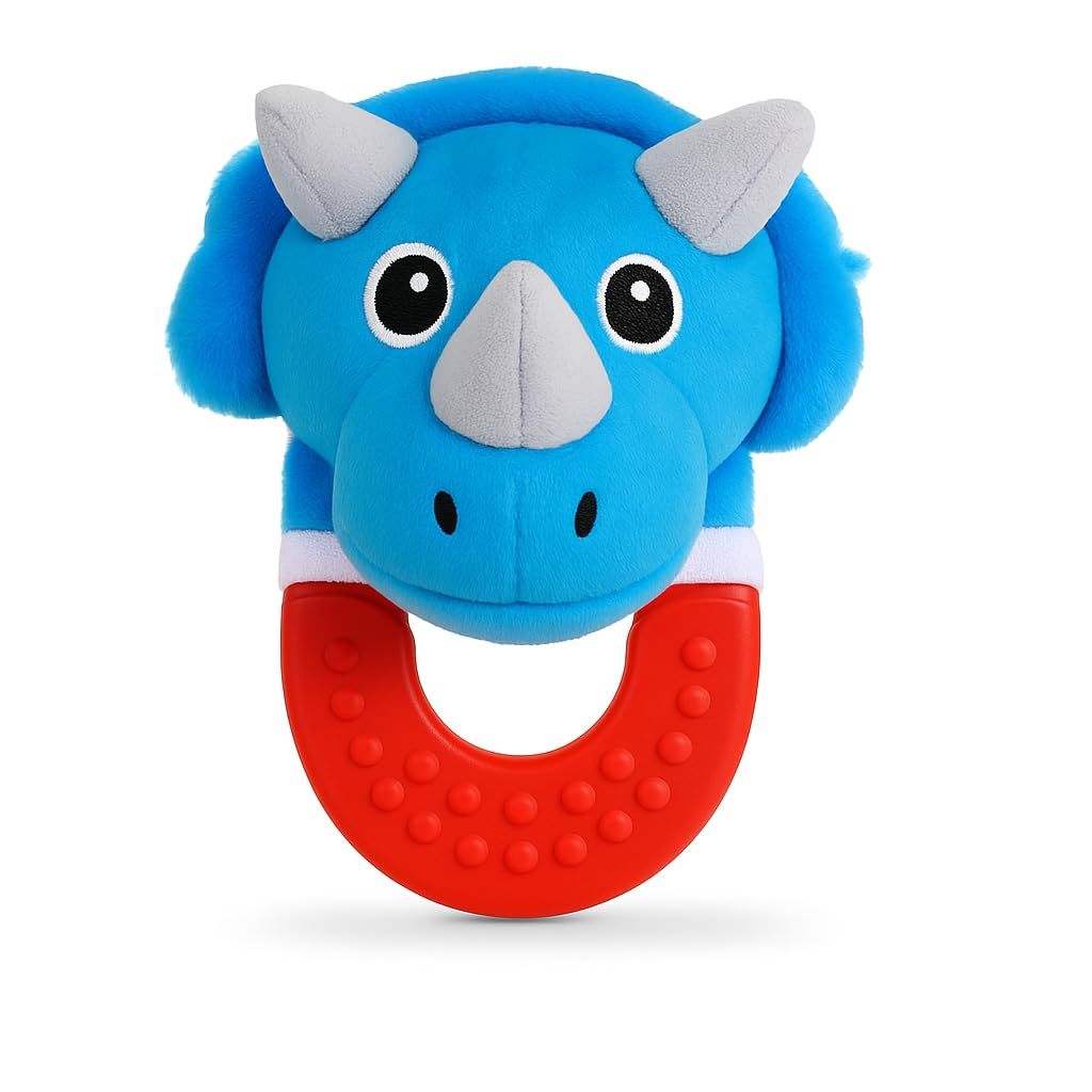 Wristy Buddy Teething Ring for Babies 0-6 8 10 12 Months | Cute Soft Animal Teething Toys & Gloves | Baby Teething Relief Toy Pack | Infant Chew Toys for 3-6 Months, 1 2 3 Years
