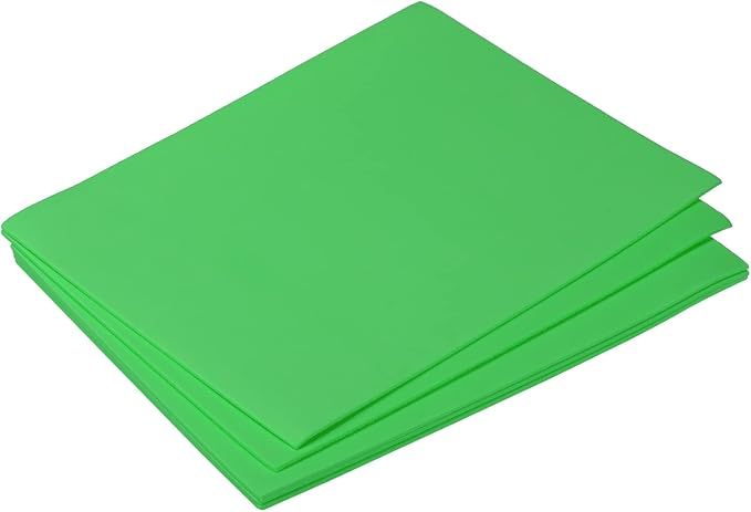 MECCANIXITY EVA Foam Sheets Green 7.6 Inch x 5.9 Inch 2mm Thickness