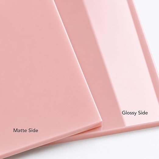 Macaron Pastel Cast Acrylic Sheets 12x12 1/8" | Dual finish matte & glossy cast