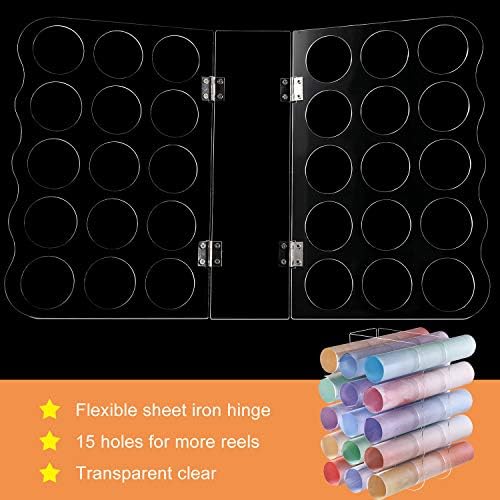Outus Vinyl Storage Rack Acrylic 15 Holes Vinyl Roll Holder Craft Paper Storage