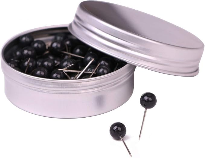Tupalizy 100PCS 1/4 Inch Small Round Head Map Tacks Pins