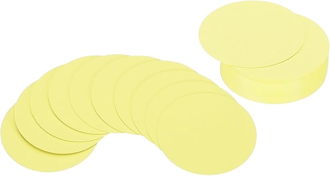 PATIKIL 2inch Circle Card Stock, Light Yellow