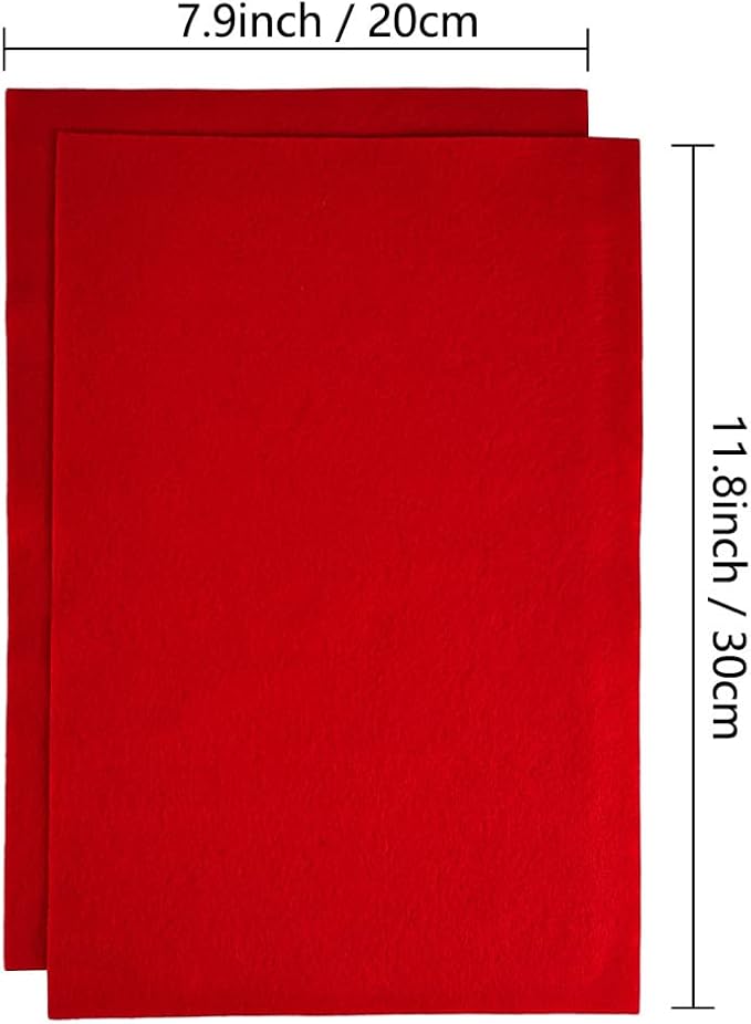 Jtnohx Color Felt, Soft Felt Sheets, 1.4mm Thick 8"x12" Handicraft Felt Fabrics