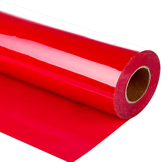 guangyintong Heat Transfer Vinyl Red HTV Rolls, Matte Surface PVC Material