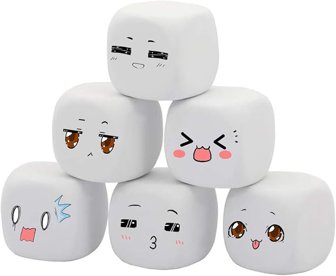 White EVA Foam Dices for Kids Graffiti-Building Blocks, Creative Painting