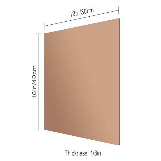 12x16 Inches Bronze Mirror Acrylic Sheet – 2 Pcs Reflective Acrylic Panel