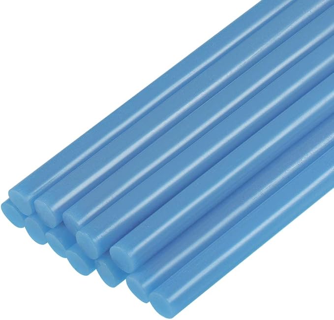 uxcell Mini Hot Glue Sticks for Glue Gun 7mm x 100mm Light Blue 12pcs
