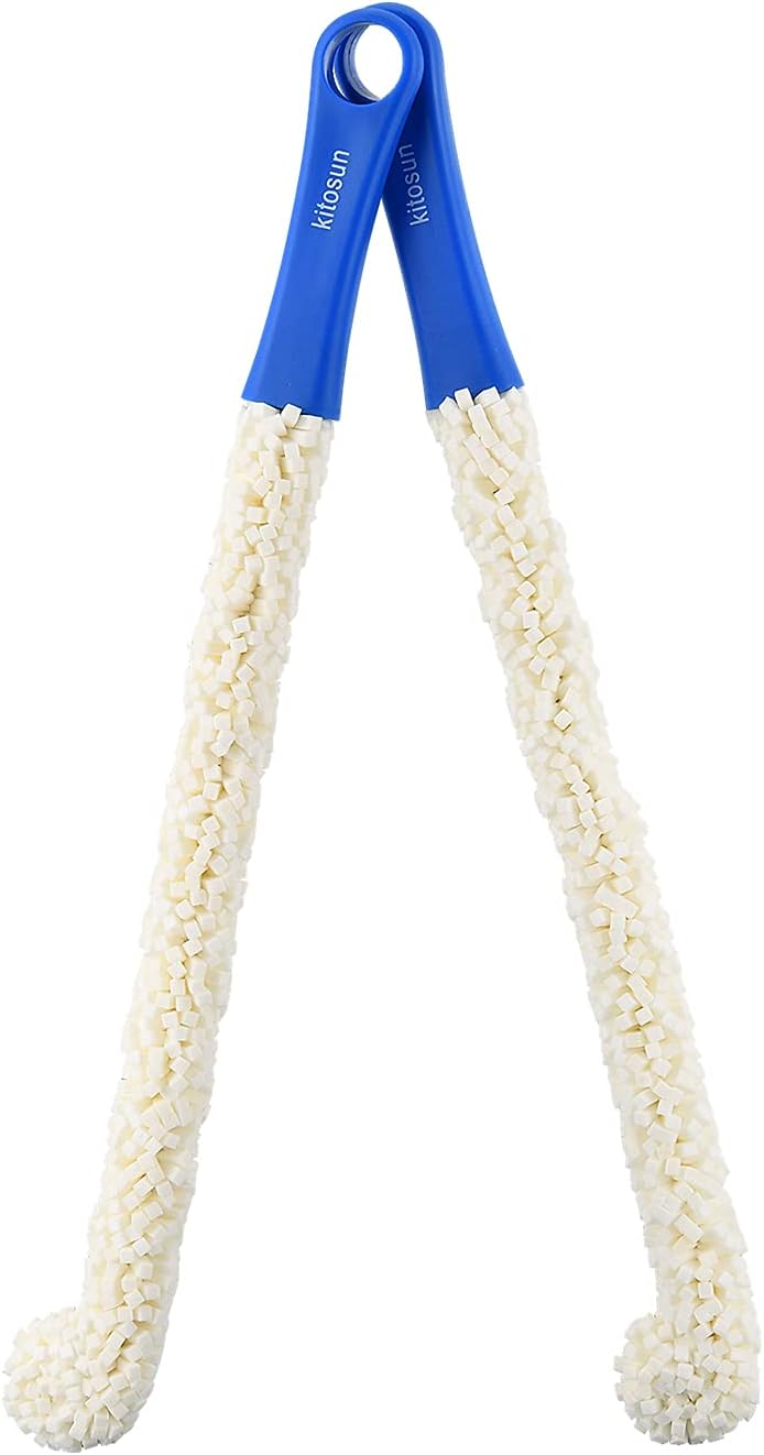 Bottle Cleaner 16.7" Bendable Long Foam Brush Cleaning Tools for Hookahs Vases Decanters Wine Bottles Tall Champagne Glassware Wine Goblets Thermoses Martini Glass Humidifiers (2-Pack)