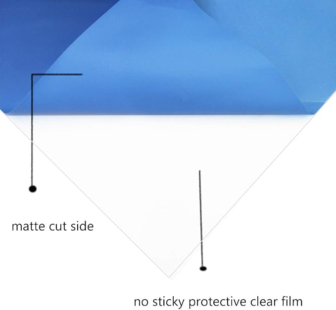 guangyintong Heat Transfer Vinyl Sky Blue HTV Rolls, Matte Surface PVC Material