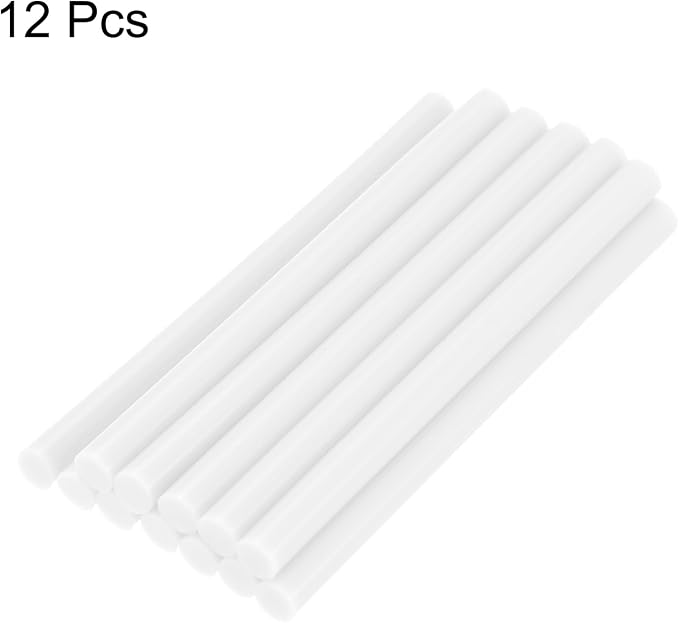 uxcell Mini Hot Glue Sticks for Glue Gun 11mm x 100mm Cream 12pcs