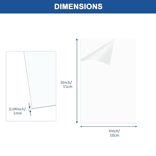 6 Pack Clear Plexiglass Sheets 4×6×0.04In Thin PET Plexi Glass Sheets
