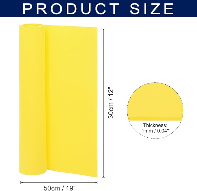 MECCANIXITY Foam Sheets Crafts 19x12 Inch 1mm EVA Craft Foam Paper Foam Sheets