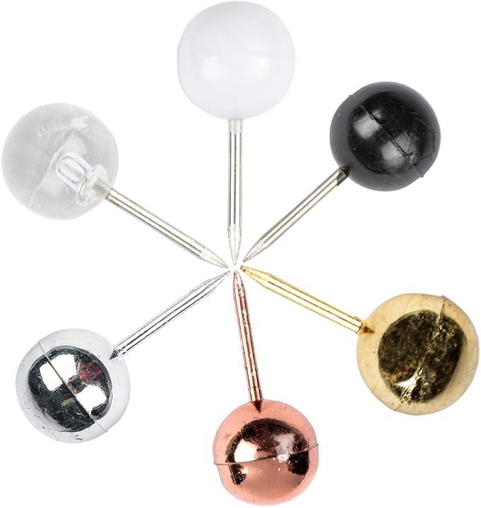JAM PAPER Colorful Push Pins