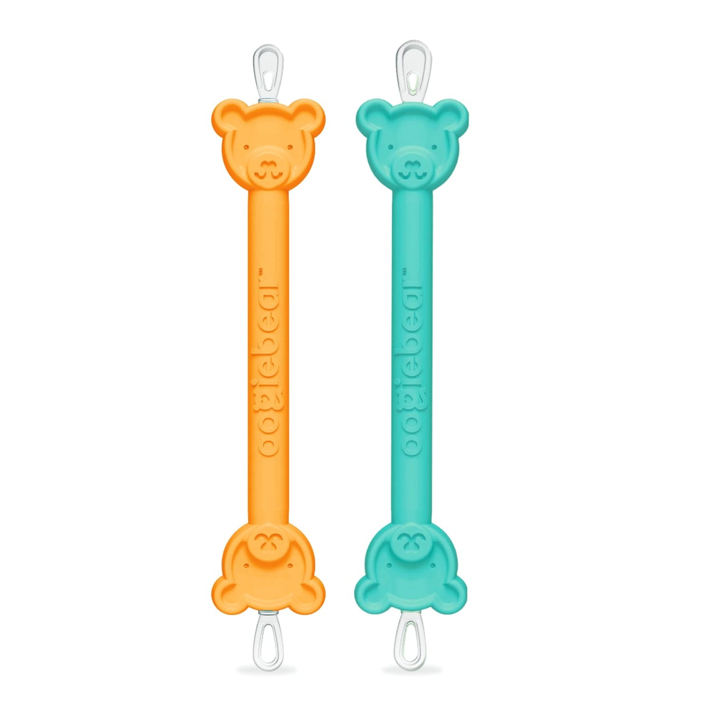 oogiebear: Baby Nose Cleaner & Ear Wax Removal Tool - Safe Booger & Earwax Removal for Newborns, Infants, Toddlers - Dual-Ended - Essential Baby Stuff, Diaper Bag Must-Have, Orange & Seafoam with case