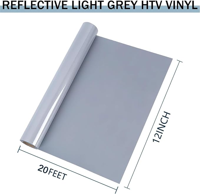 HTVVETUR Glow in The Dark HTV Heat Transfer Vinyl Roll 12 Inch by 20 Feet Iron
