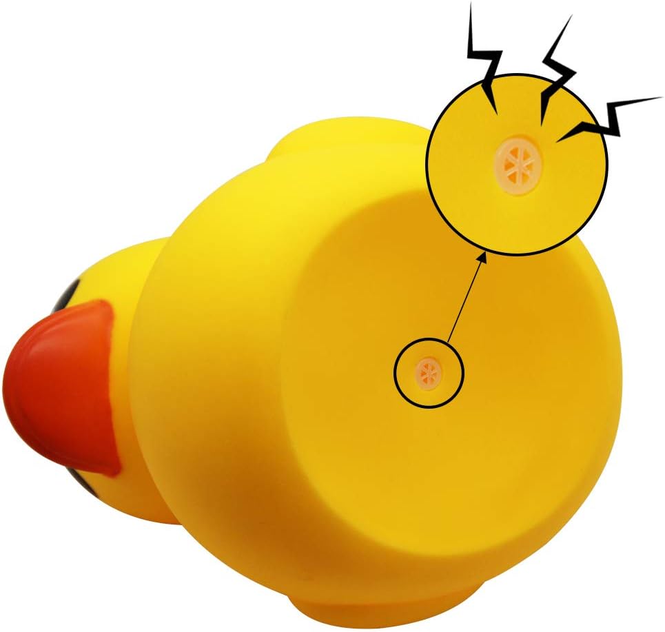 Happy Trees Duck Bath Toy Large Bath Duck Squeak Rubber Duck Baby Shower, 7 Inches