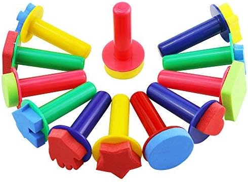 12pcs Assorted EVA Sponge Painting Stamper Foam Sponge Brush Painting Tools