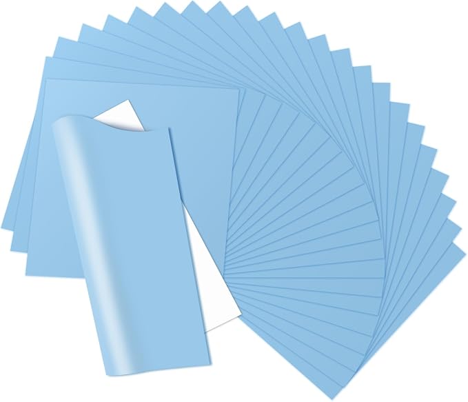 HTVRONT Light Blue HTV Heat Transfer Vinyl: 24 Pack 12"x12" Iron on Vinyl |