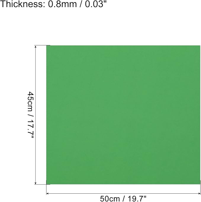 MECCANIXITY EVA Foam Sheets Deep Green 19.7 Inch x 17.7 Inch 0.8mm Thick Crafts