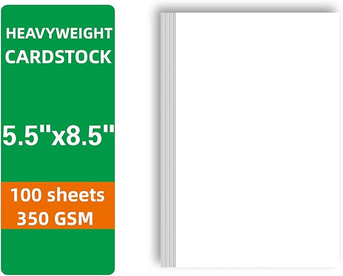 100 Sheets White Cardstock Thick Paper
