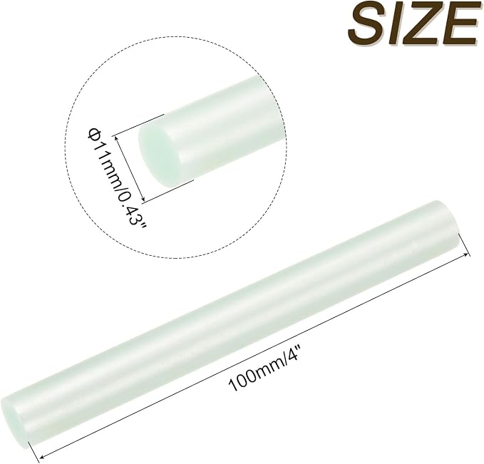 uxcell Mini Hot Glue Sticks for Glue Gun 11mm x 100mm Light Grass Green 12pcs