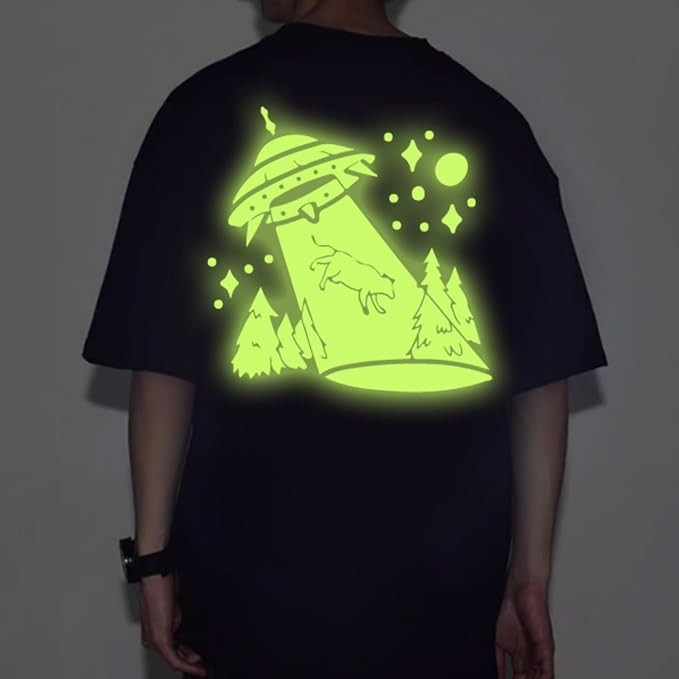 guangyintong Glow in The Dark Heat Transfer Vinyl Rolls, PU Elastic HTV Vinyl