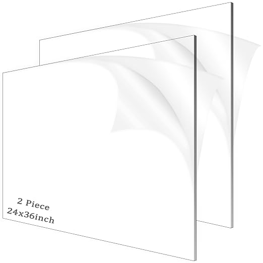 2 Pieces 1/8" Thick Acrylic Sheets, Plexiglass Sheets, Photo Frames
