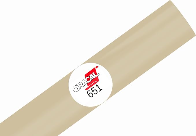 ORACAL 651 Glossy Permanent Vinyl 12 Inch x 15 Feet Beige
