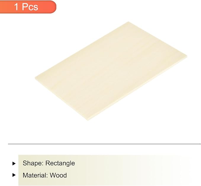MECCANIXITY Basswood Sheet 18 x 12 x 1/8 Inch Unfinished Wood Boards Plywood