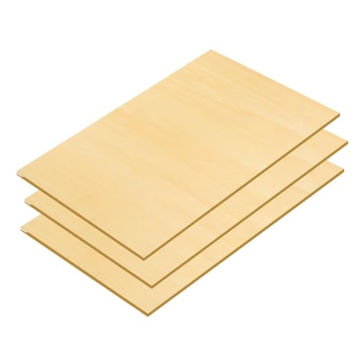 10Pcs 16 x 12 x 1/8 Inch Basswood Sheets, Unfinished Wood Boards, 3mm Basswood