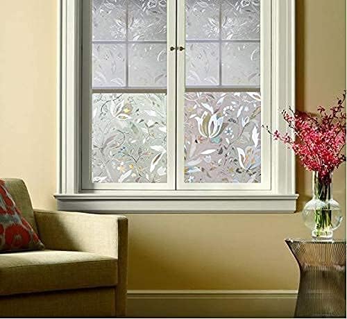 Window Film Privacy Stained Glass Frosted Decoration Static Cling Removable