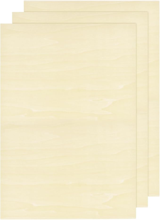 MECCANIXITY 3pcs Basswood Sheets 18 x 12 x 3/16 Inch Unfinished Wood Boards