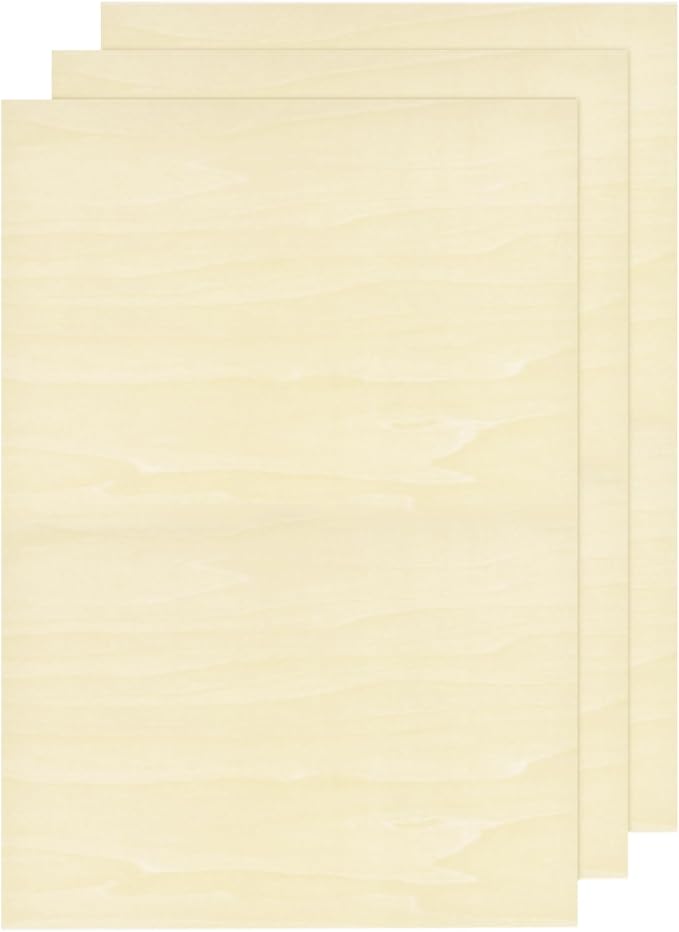 MECCANIXITY 3pcs Basswood Sheets 18 x 12 x 5/16 Inch Unfinished Wood Boards