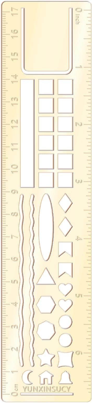 Metal Bookmark Ruler for Journals, Habit Tracker, Drawing Measuring Tools