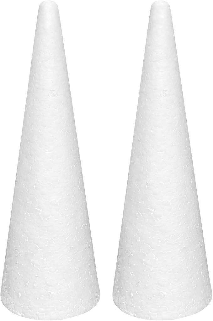 Crafjie Foam Cones for DIY Arts and Crafts, for DIY Home Craft Project